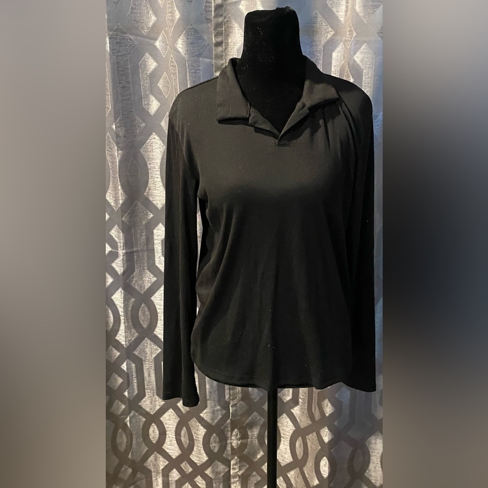 Dazy Black Long Sleeve Ladies Blouse Size Medium‎ Used Good Condition